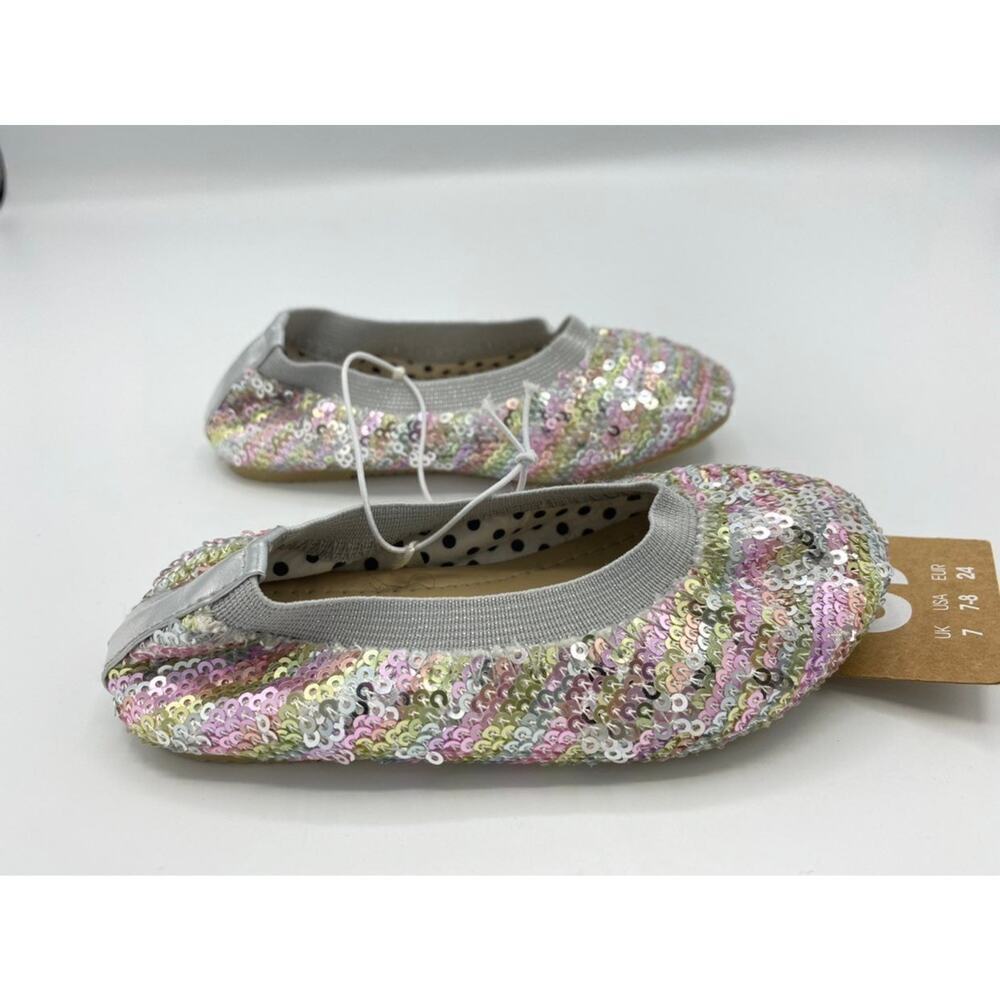 NWT Girl's Cotton On Kids US 7-8 Ombre Sequin Dress Holiday Summer Fall Flats - Picture 9 of 10